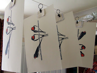 Swallow Prints Drying