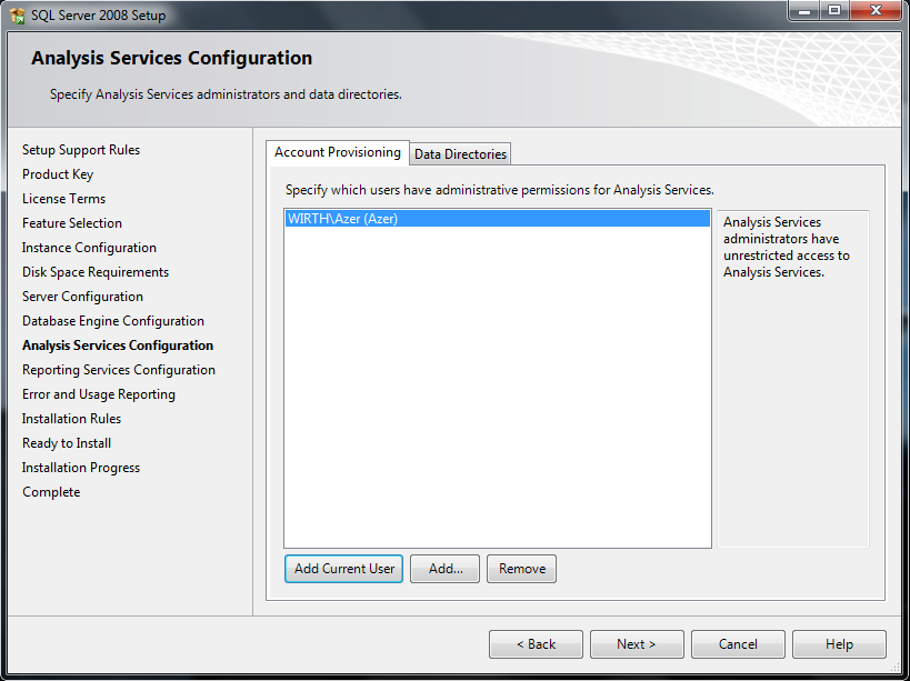 Configuration from. Configuration from