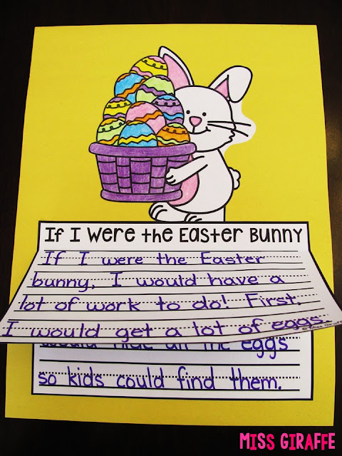 If I Were the Easter Bunny writing prompt and other fun Easter writing activities - there are a ton of ideas on this post for Spring learning in science, writing, and math!