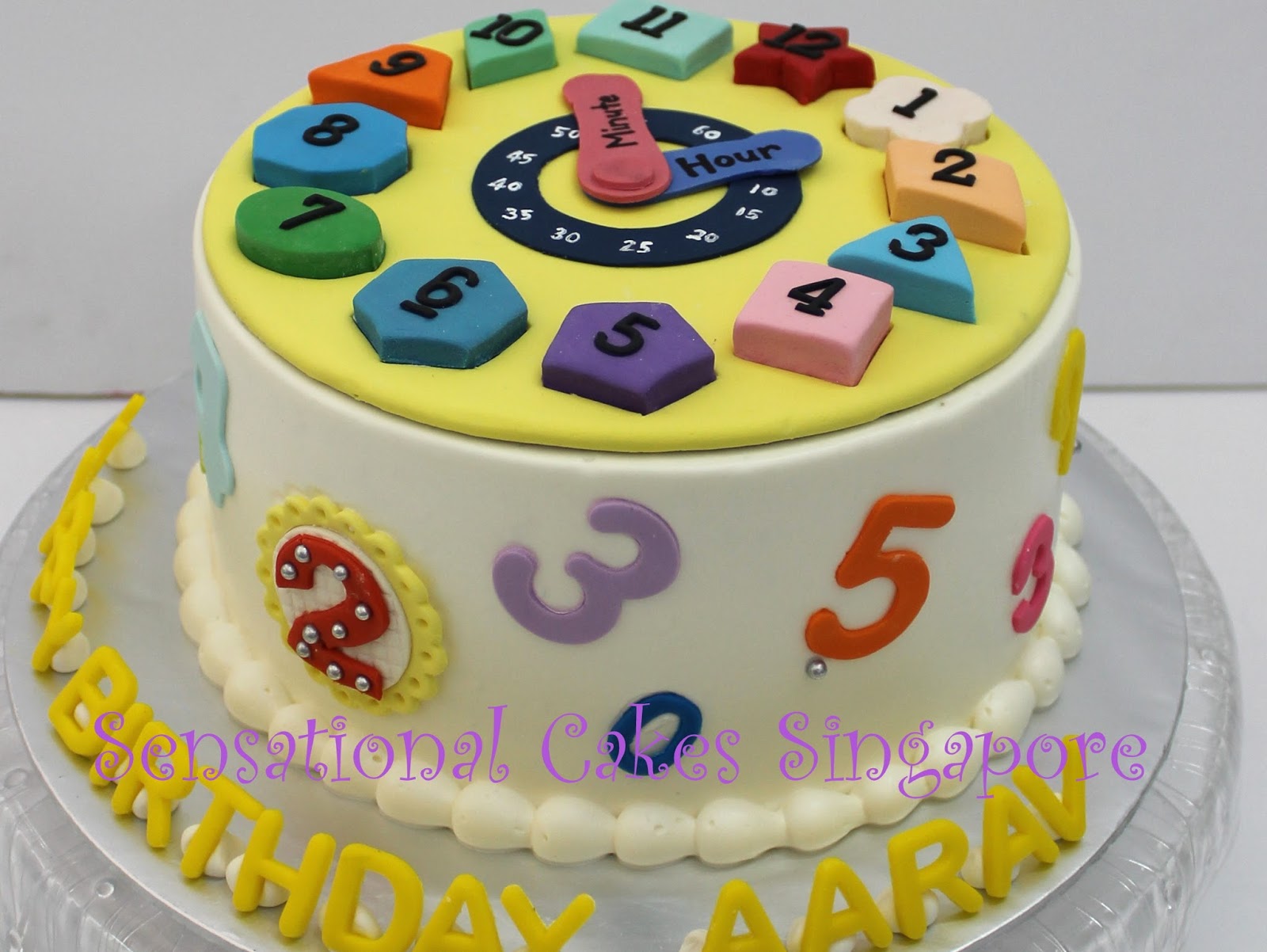 The Sensational Cakes Numeric theme 3D cake Singapore ticking clock