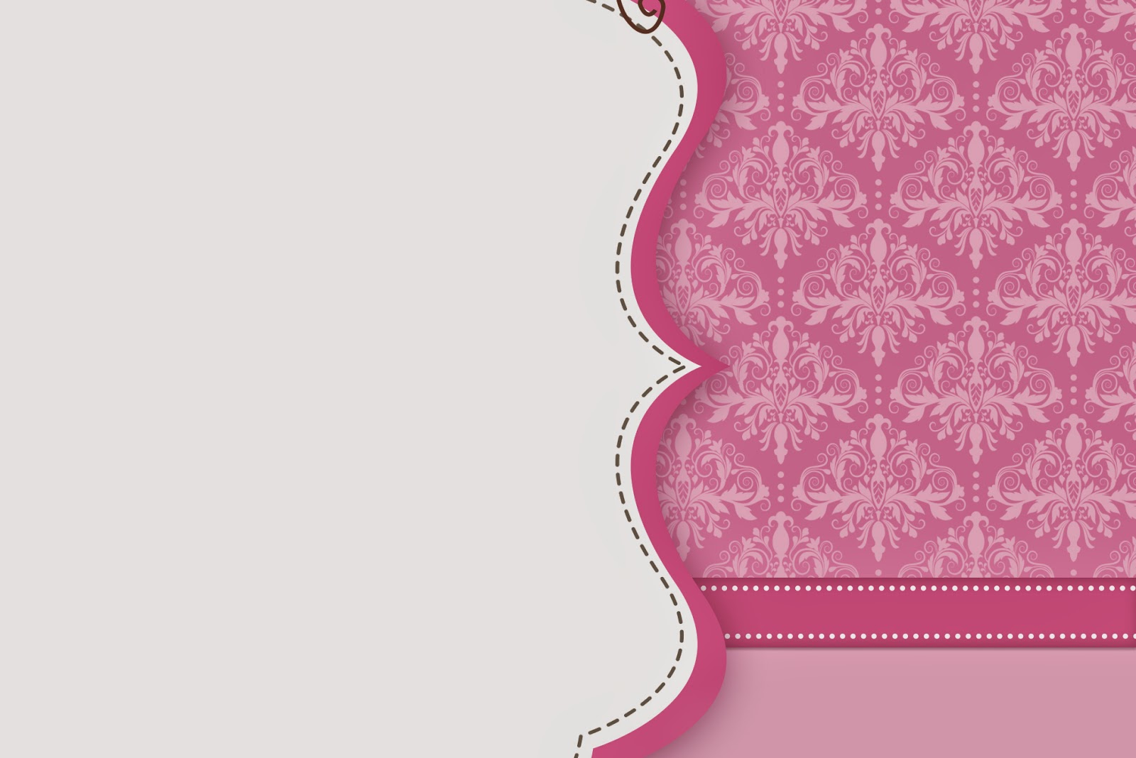 Pink Damask Free Printable Invitations. | Oh My Fiesta! in ...