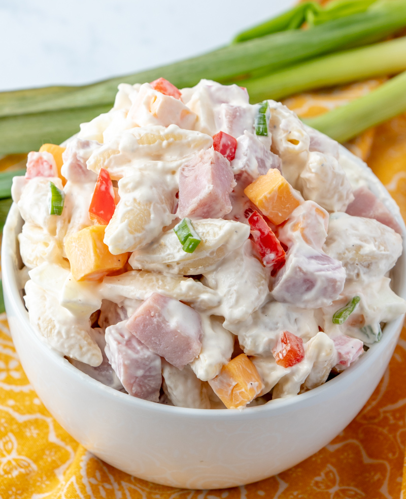 Ham, Egg, Cheese and Veggie Pasta Salad Recipe