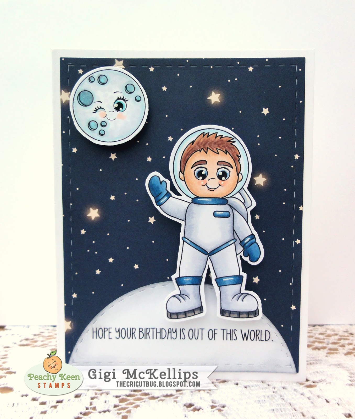 The Cricut Bug: Peachy Keen September Release- Planets and Astronaut Card