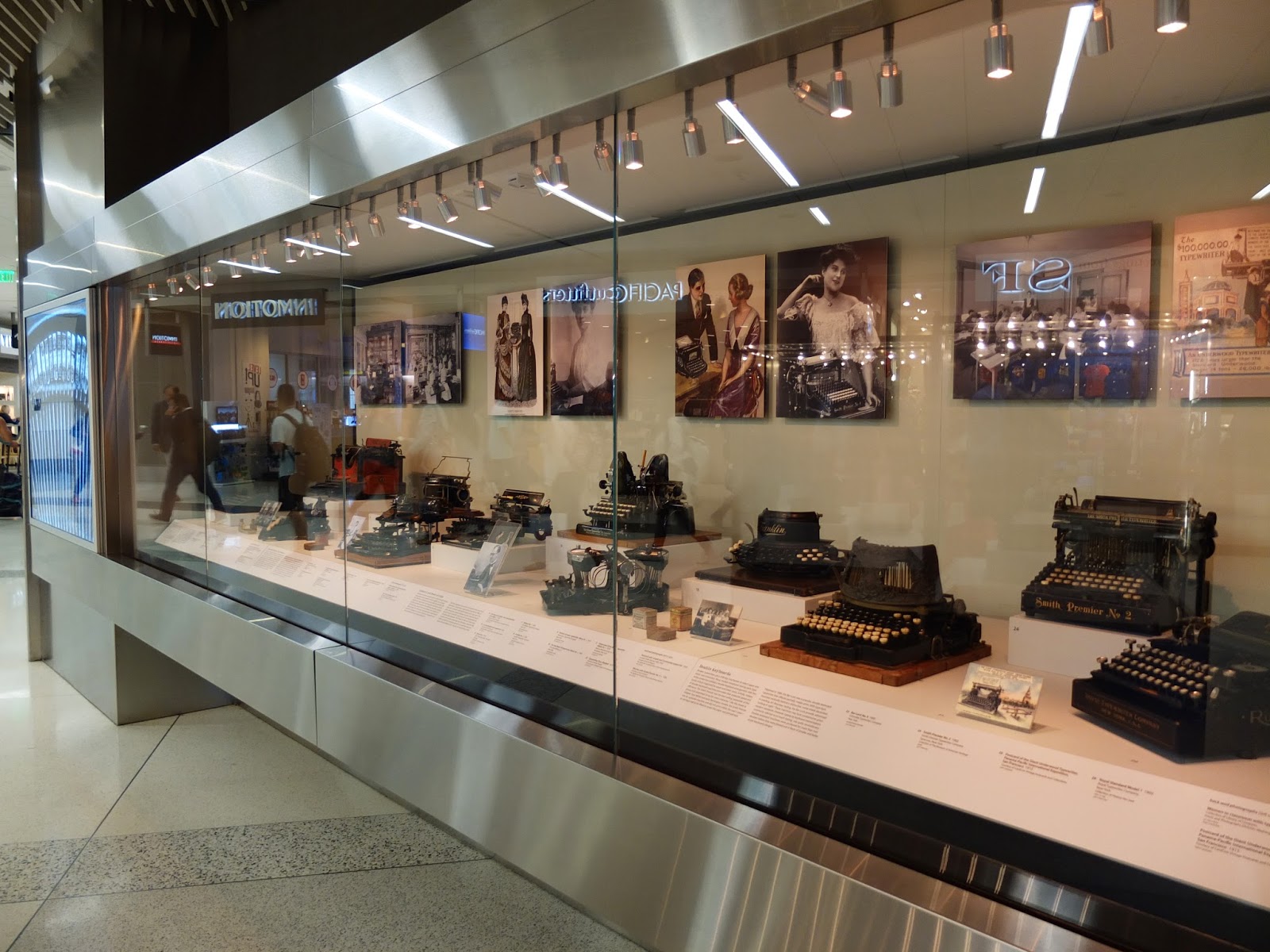 x over it The SFO Museum typewriter exhibit