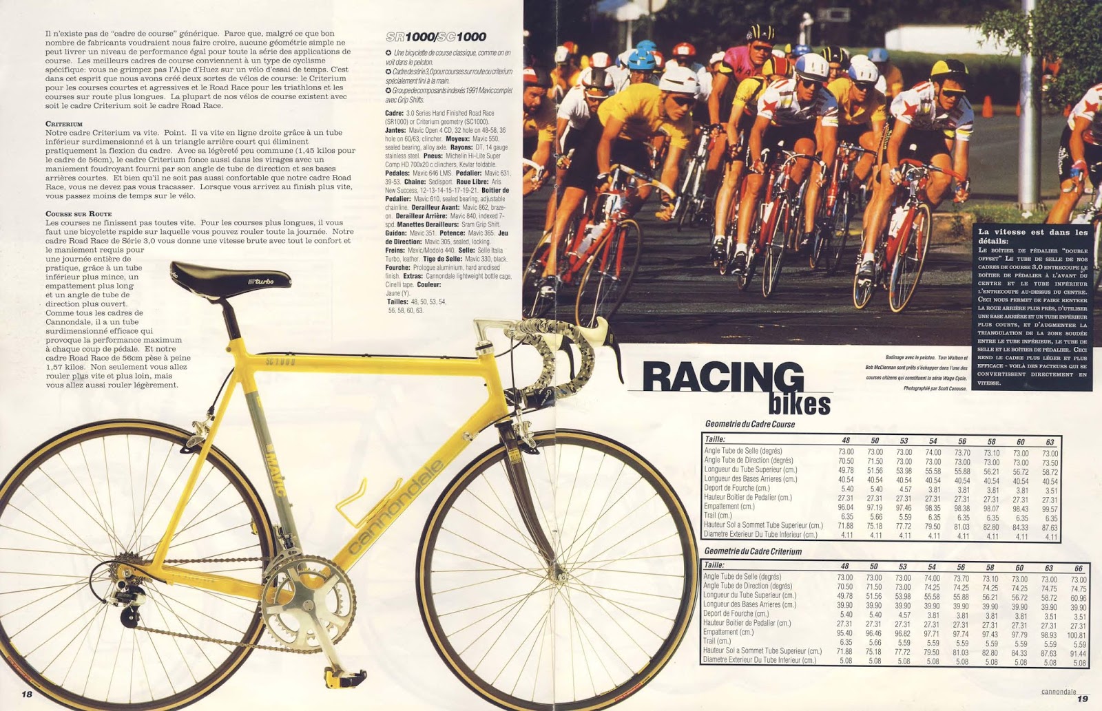 CATALOGUES CANNONDALE CANNONDALE 1991