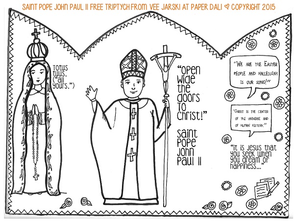 saint pope john paul ii coloring pages - photo #14