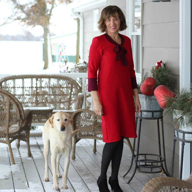 The Little Red Dress Project - McCall's 6886 with modifications using fabric from Style Maker Fabrics