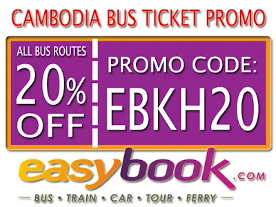 Diskon 20% Pembelian Tiket Bus Kamboja Via Easybook