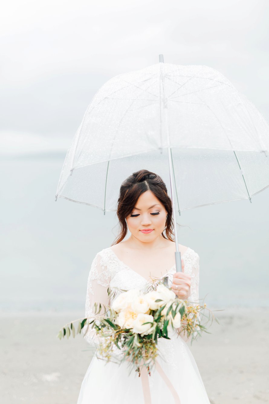Romantic Rainy Day Elopement by Something Minted Photography, PNW Wedding Photographer