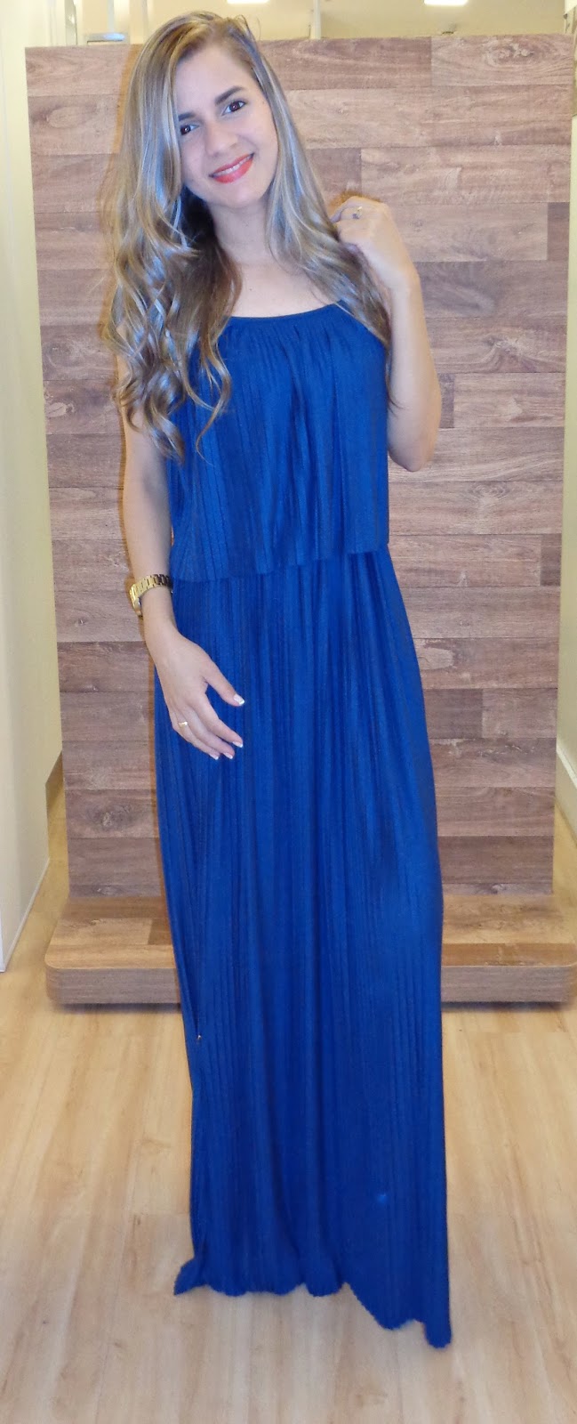 vestido azul riachuelo