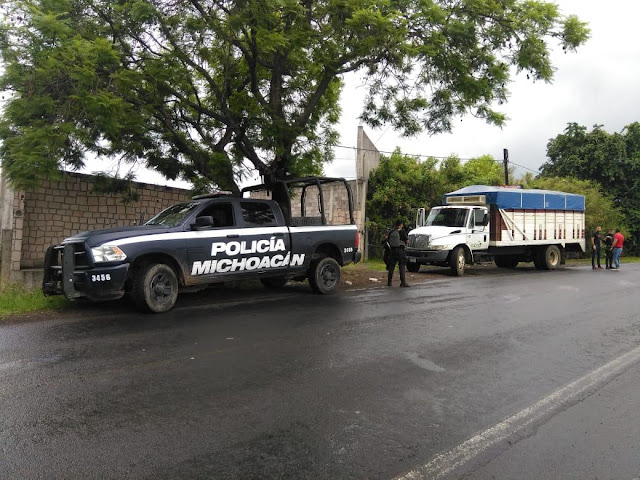Localiza SSP camión de carga con reporte de robo, en Uruapan