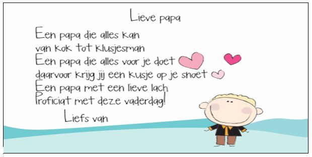 Groep 1/2b: Een fijne vaderdag voor alle papa's!!!