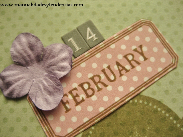 Scrapbooking: tarjeta de San Valentín / Valentin's day card / Carte de Saint Valentin