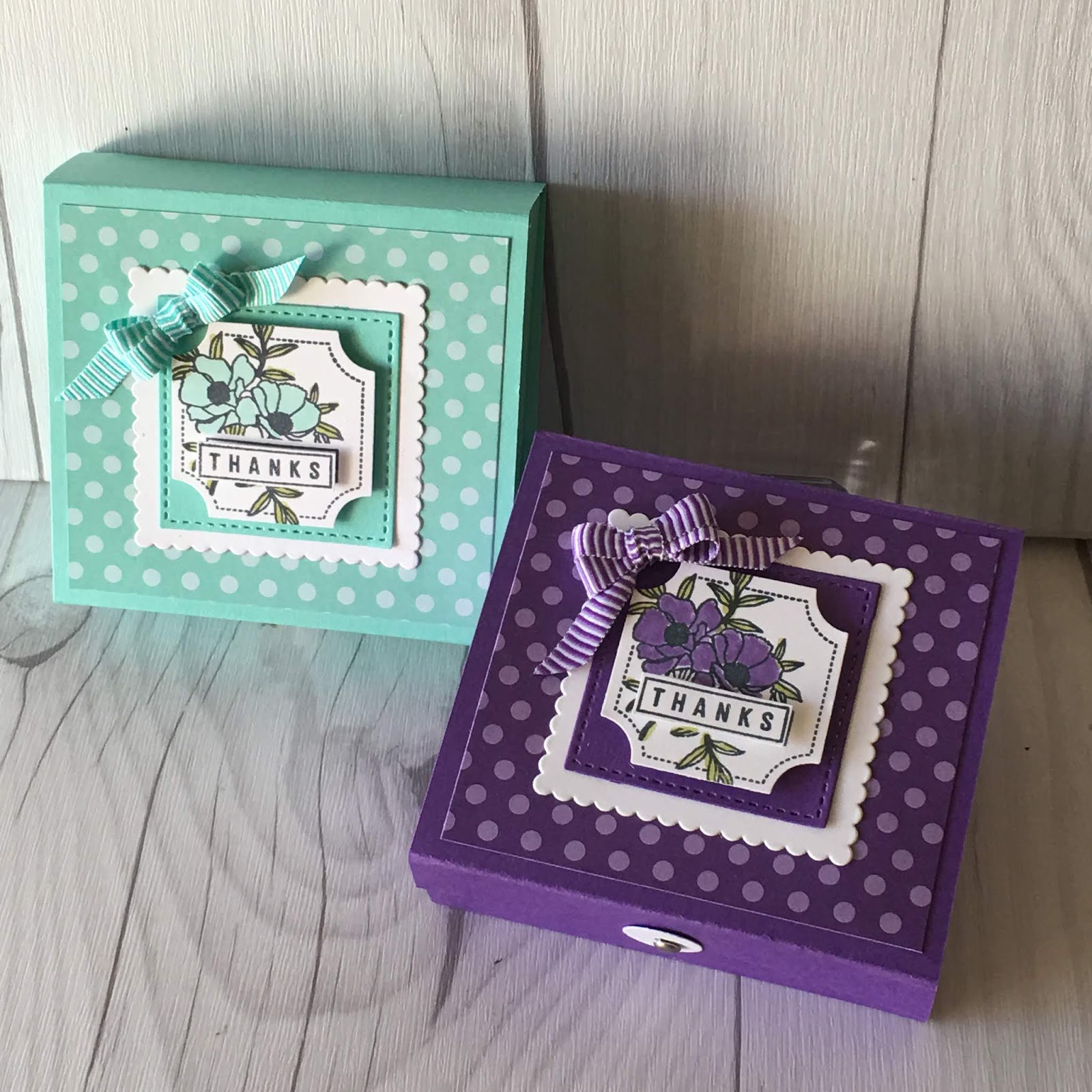 Stampin' Up! Darling Label Punch Box and coordinating Treat TIme