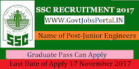 Staff Selection Commission Recruitment 2017- Junior Engineers