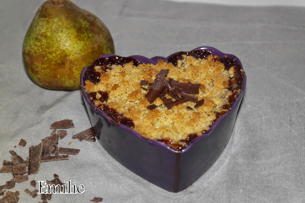 Trois,deux,un je cuisine: Crumble poires-chocolat de Cyril LIGNAC
