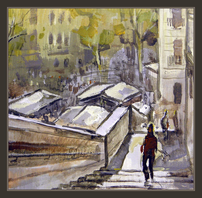 MADRID-PINTURAS-RASTRO-PAISAJES-ERNEST DESCALS-