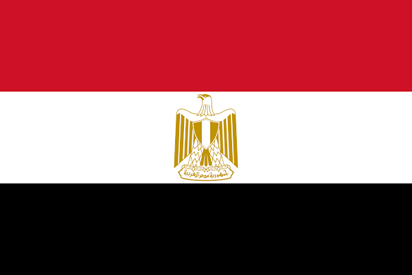 Logo Gambar Bendera Negara Mesir PNG JPG ukuran 600 px