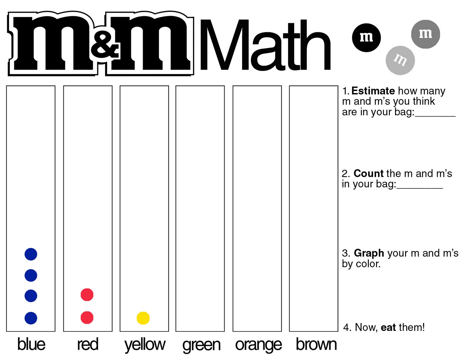 E is for Explore!: M and M Math