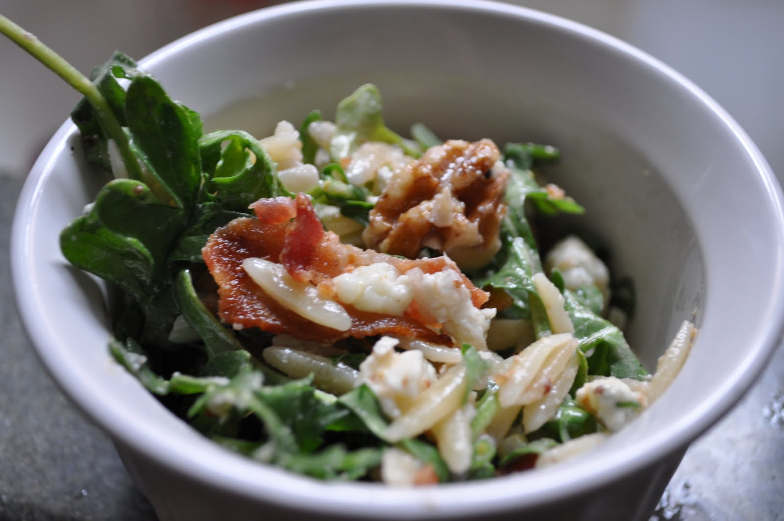 This Recycled Life Blue Cheese Orzo Salad