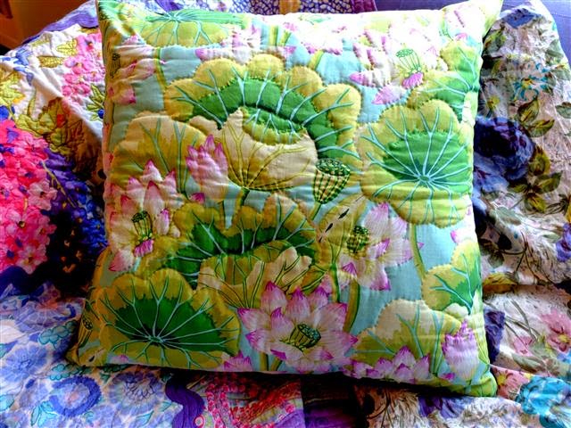 Hand quilted cushion