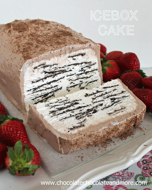 Icebox Cake-Chocolate Wafers and Whipped Cream make the perfect cool summer dessert