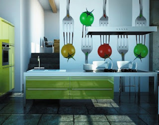 Modern kitchen design ideas with Wall Murals and artistic