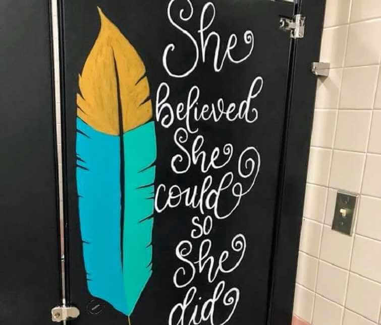 Parents Paint Inspirational Art In Fifth-Grade Bathrooms To Share Compassion And Encouragement After Florida Shooting
