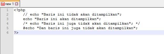 Cara Memberikan Komentar Pada PHP ~ Panel Website