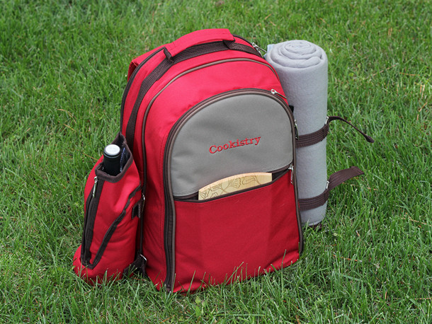 red envelope picnic backpack