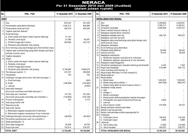 Contoh Neraca Laporan Keuangan Format Excel 2010