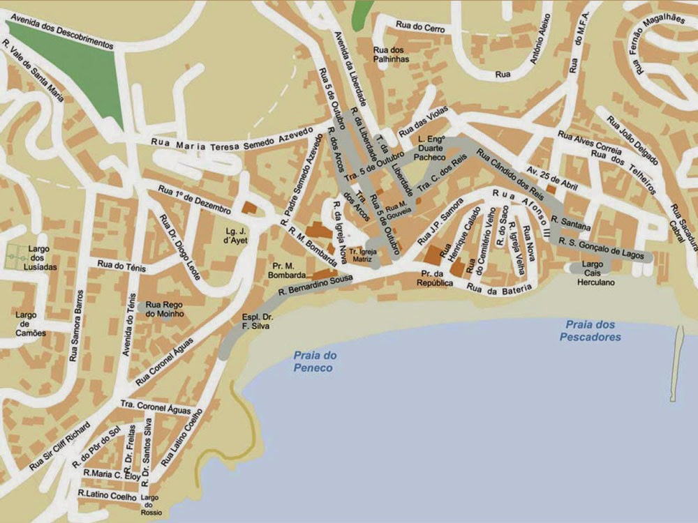 Portugal Albufeira Map 