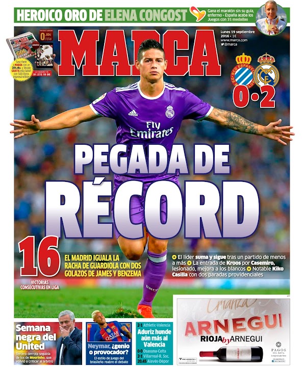 Real Madrid, Marca: "Pegada de récord"