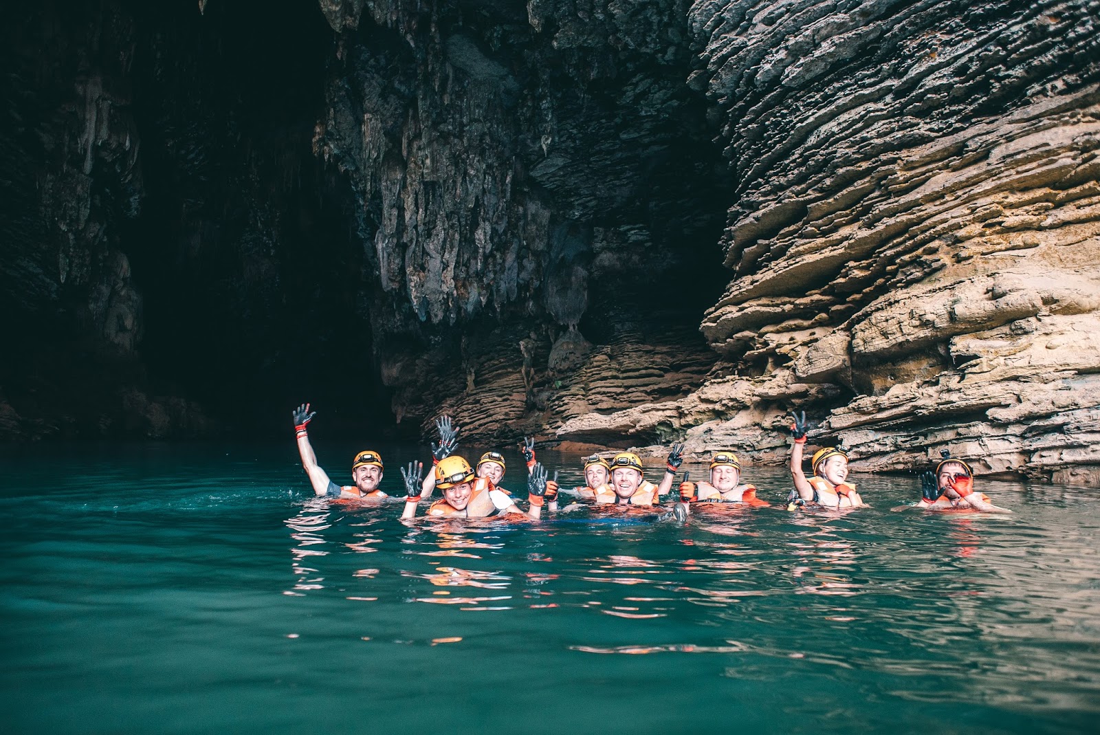 Descending into the pitch black caves of Tu Lan