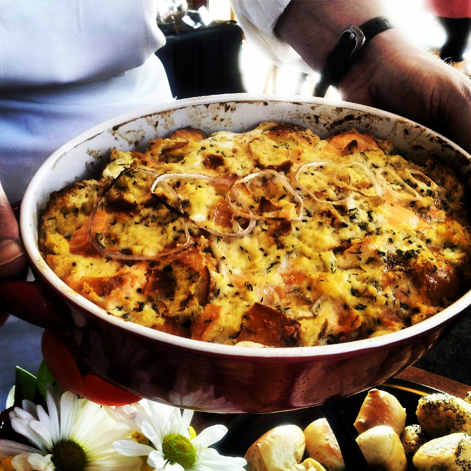 Smoked Salmon and Dill Strata Recipe Using Bruegger’s Bagels Hines