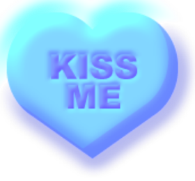 Kiss Me Conversation Candy Heart Printable Image