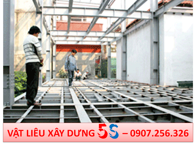 nhà thép tiền chế làm bẳng sàn xi măng cemboard