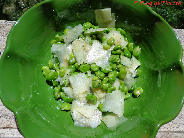 insalata di fave e pecorino romano