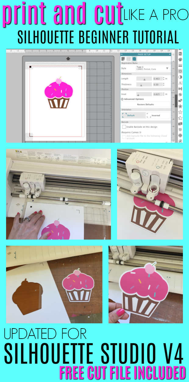 Beginner Silhouette Print and Cut Tutorial for V4 (Free Silhouette