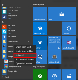 Cara Uninstall/Remove Program pada Windows 10