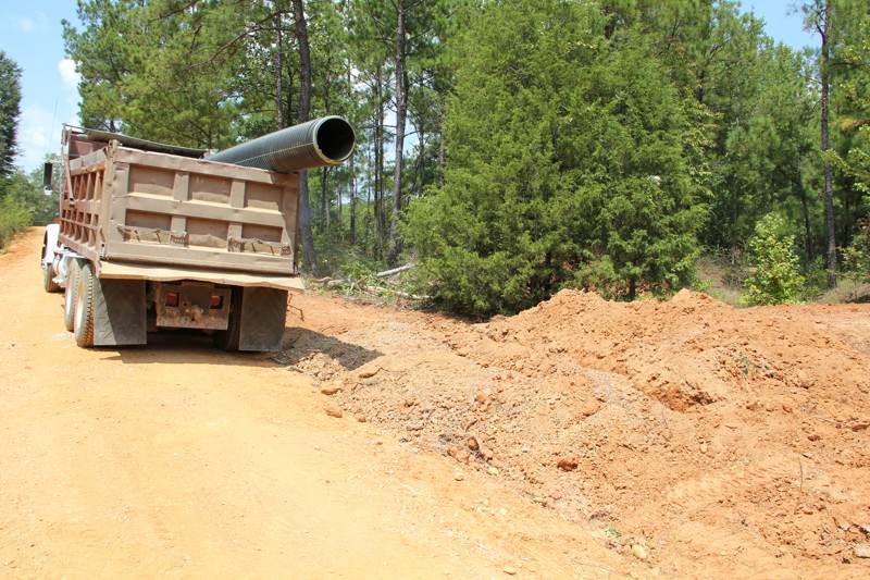 CT Hauling & Materials LLC Building a Gravel Driveway in Verbena, AL.