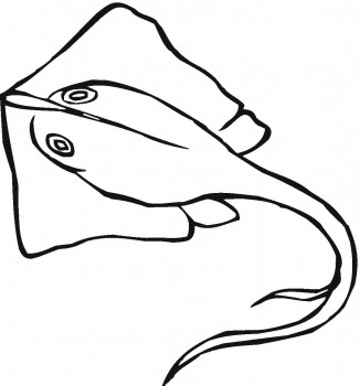 Sea Animal Stingray Coloring Pages For Kids