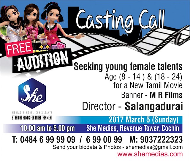 CASTING CALL FOR NEW TAMIL MOVIE 