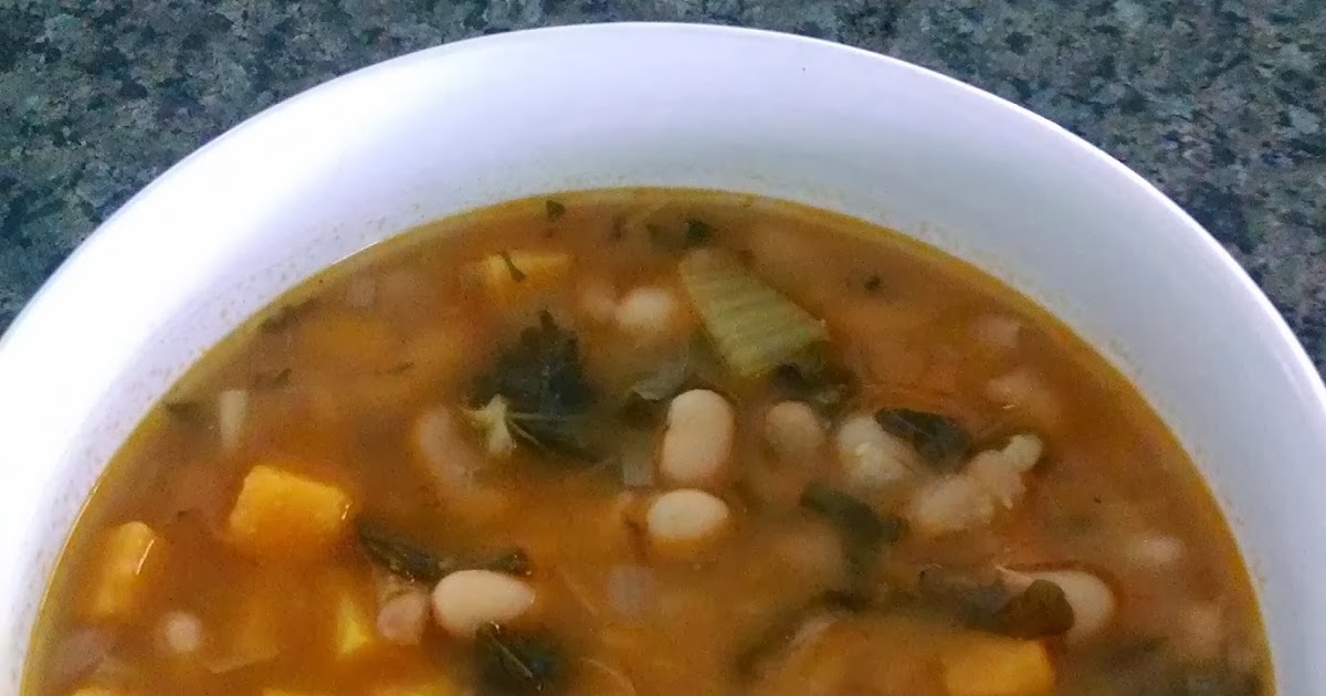 Pers aNatalie Butternut Squash, Kale and Bean Soup
