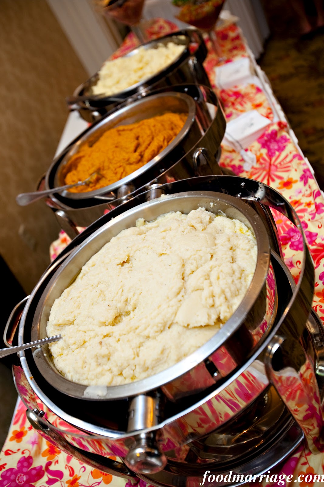 Wedding Idea Mashed Potato Martini Bar Food Marriage We Had Three Types Of Potatoes Garlic Mashed Herbed Yukon Gold And A Brown Sugar Sweet Potato Puree
