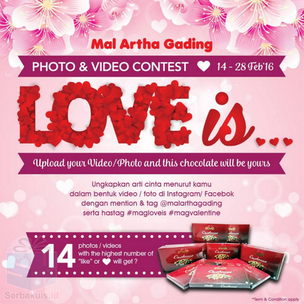 Kontes Foto & Video Love Is Berhadiah 14 Box Cokelat Kontes Foto & Video Love Is Berhadiah 14 Box Cokelat