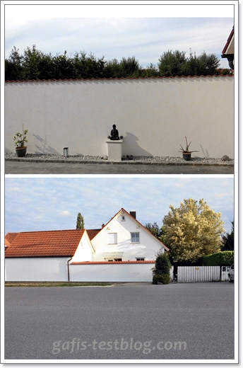 Gartenmauer von Innen und Aussen