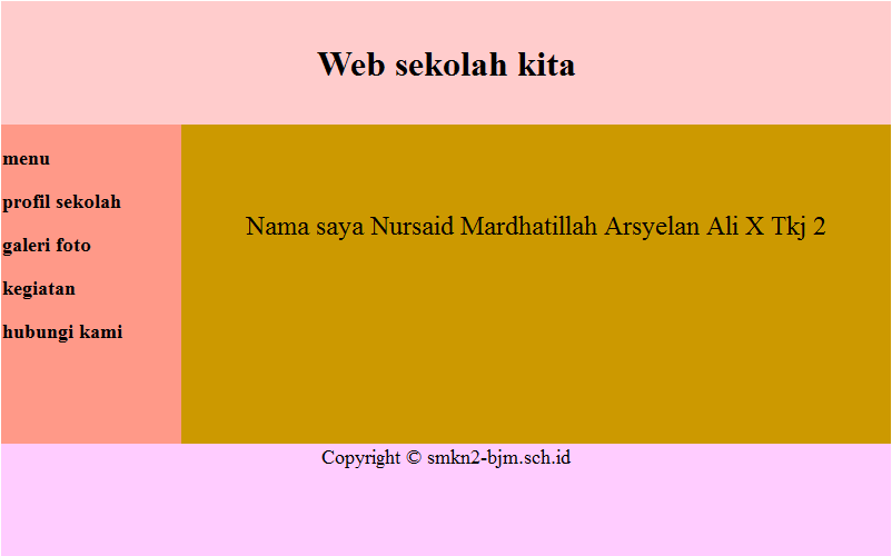MEMBUAT HTML LEFT INDEX WEB SEKOLAH KITA DI NOTEPAD++ 