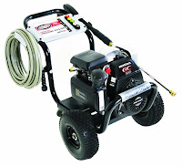 Simpson Cleaning MegaShot MSH 3125-S Gas Pressure Washer, with Honda GC190 OHC 187cc engine, pressure rating of 3100 psi, flow rate of 2.5 gpm