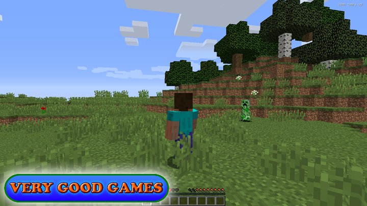 Minecraft game screenshot - a creeper